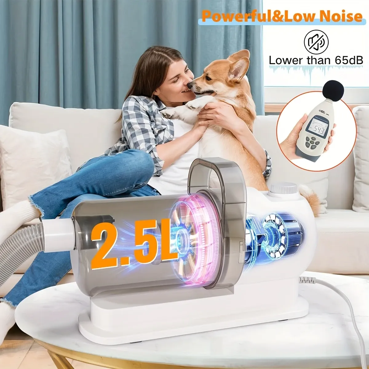 Pet Grooming Vacuum Kit 13000Pa Strong Suction 99% Hair Removal 6 Clipper Combs 5… image 2