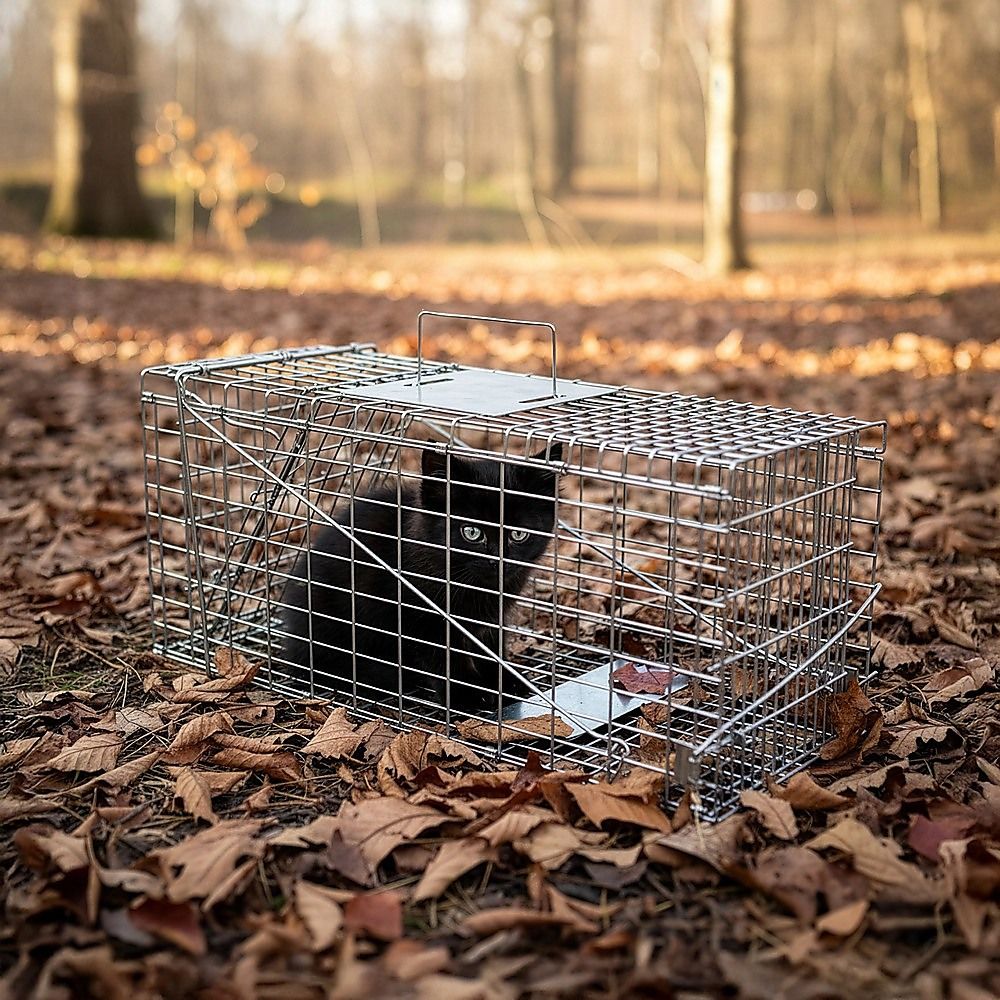 Trap Humane Possum Cage Live Animal Safe Catch Rabbit Cat Hare Fox Bird image 4