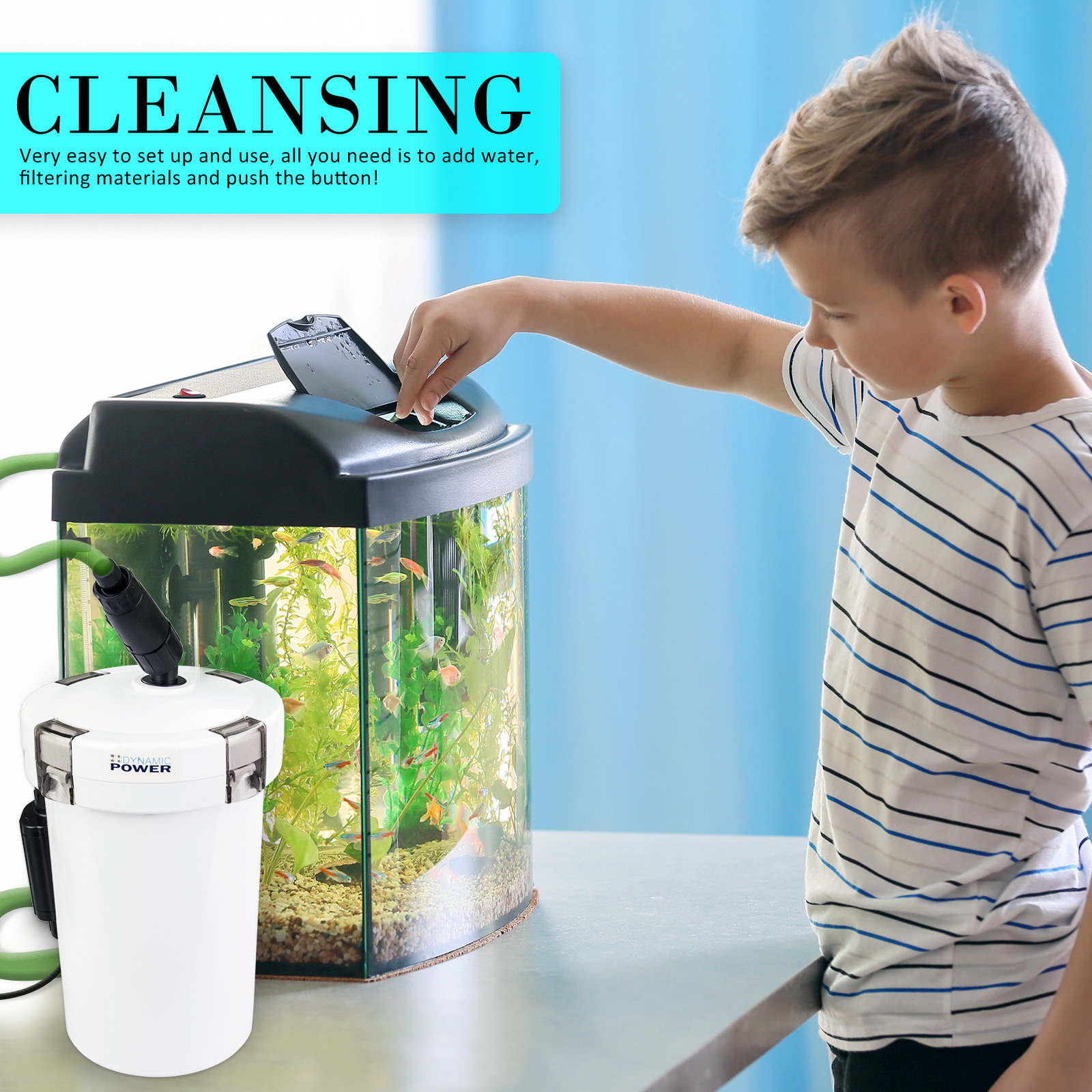 Aquarium External Canister Filter 400L/H image 3
