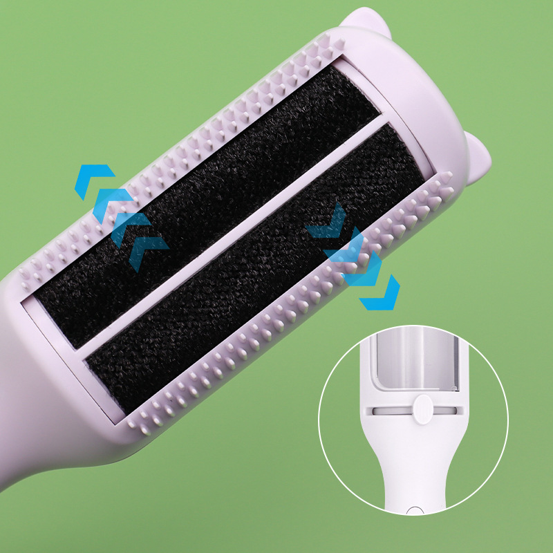 Multi-Function Pet Grooming Brush with Self-Cleaning Feature - Ideal for…, Green+White image 2