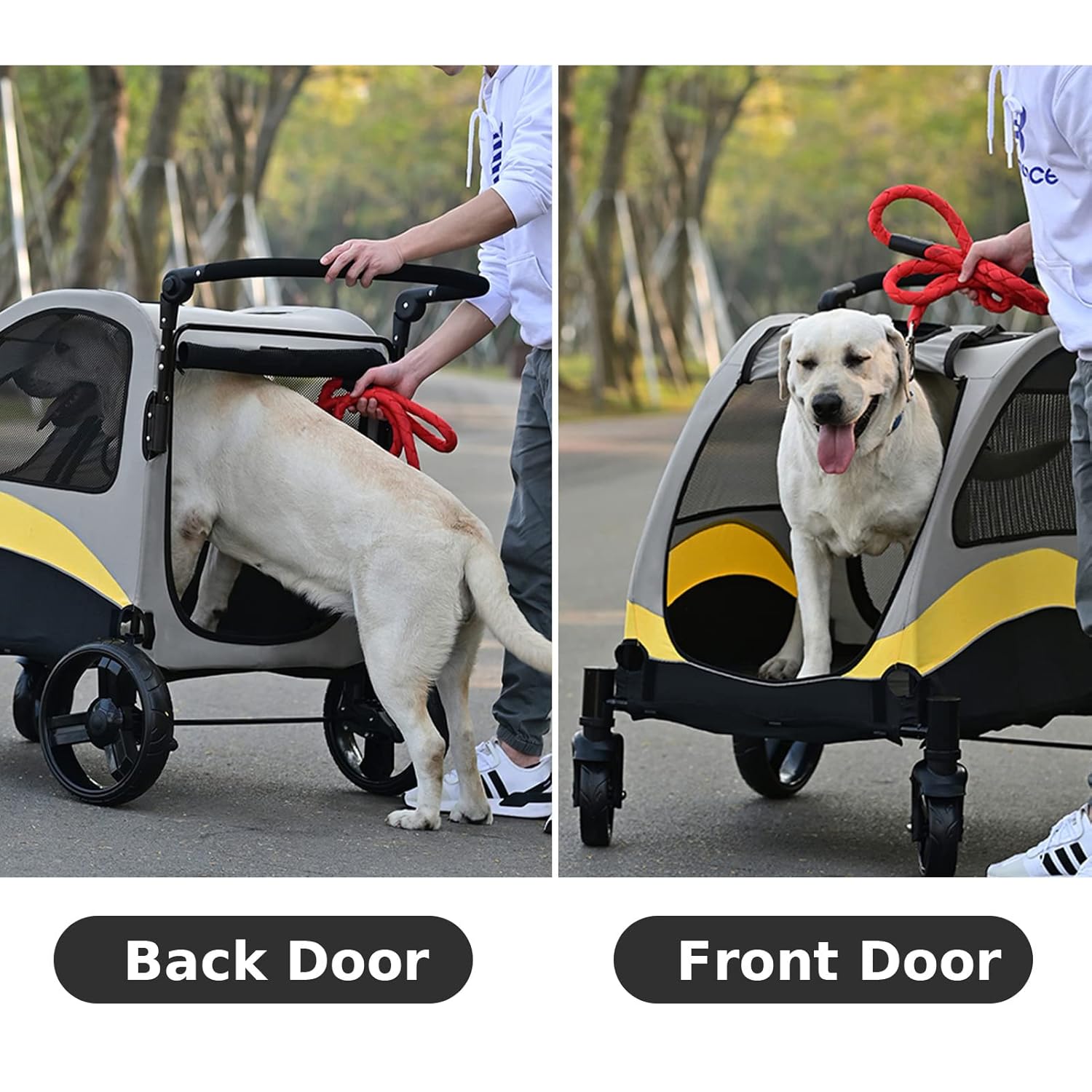 XL Dog Stroller Pet Pushchair Foldable Travel Cart image 4