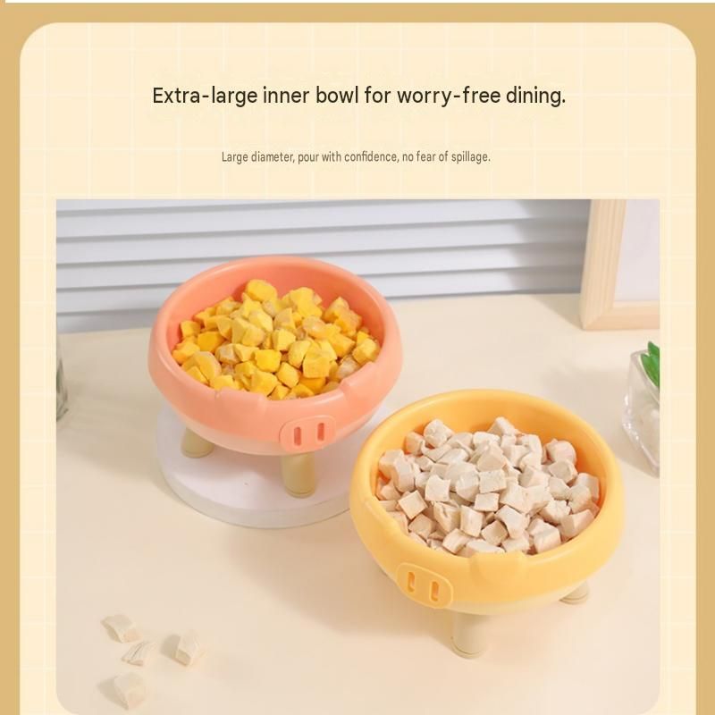 2 Pack Pink Elevated Pet Food Bowl - Cute Pig Design Raised Feeder for Cats and Small… image 4