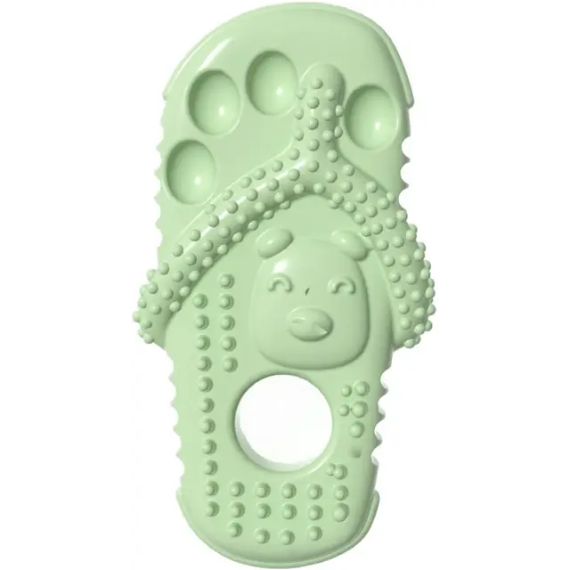 Dog Toothbrush-Chew Toy-Cleaning Teeth-Green+Pink