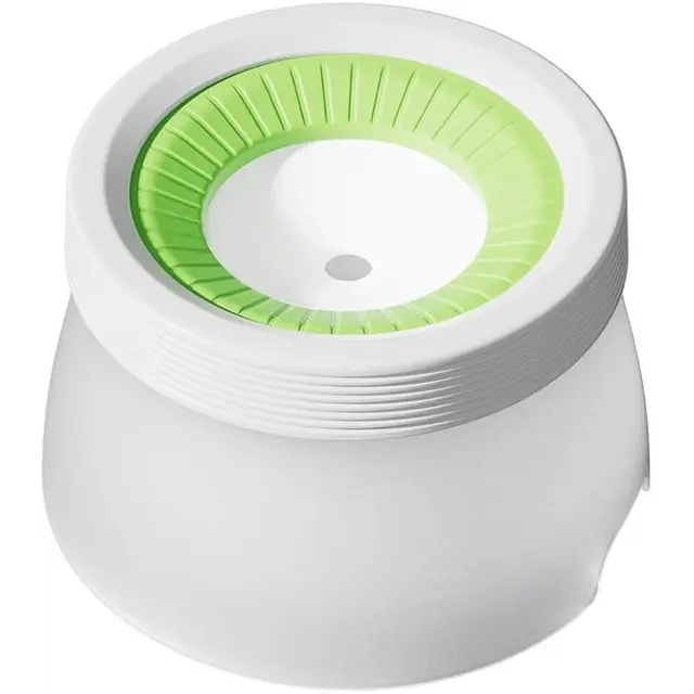 Spill-Proof Pet Water Bowl with Floating Disc, Green