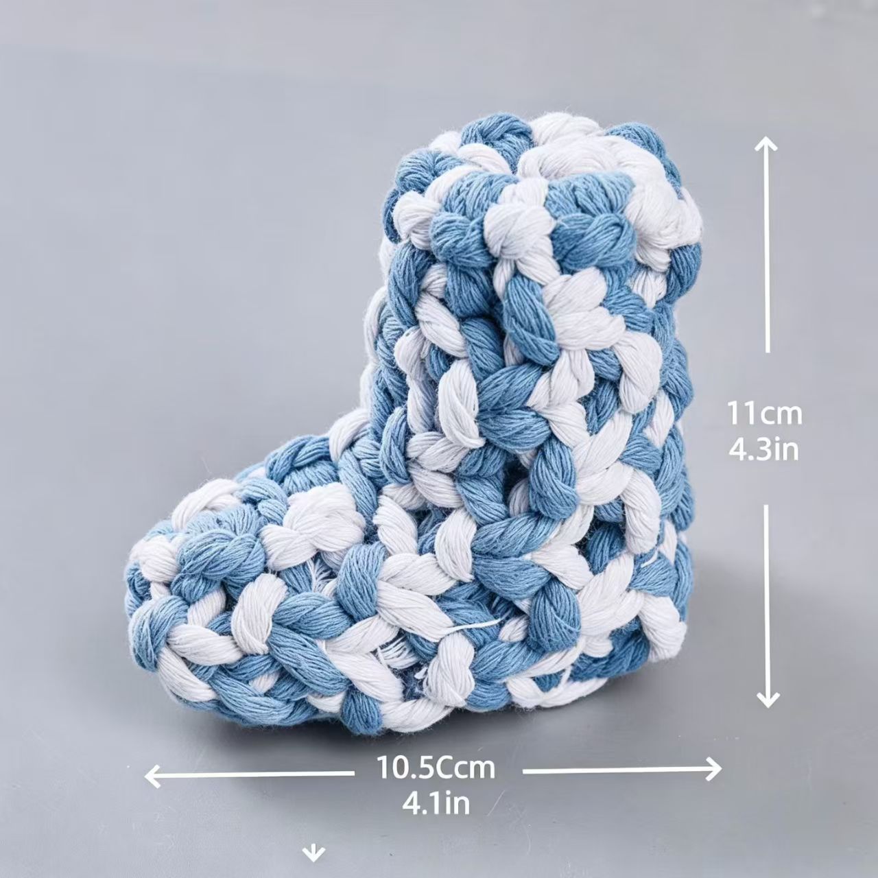 Cotton Rope Squeaky Treat-Dispensing Boot Dog Toy for Small/Medium Dogs, Green image 8