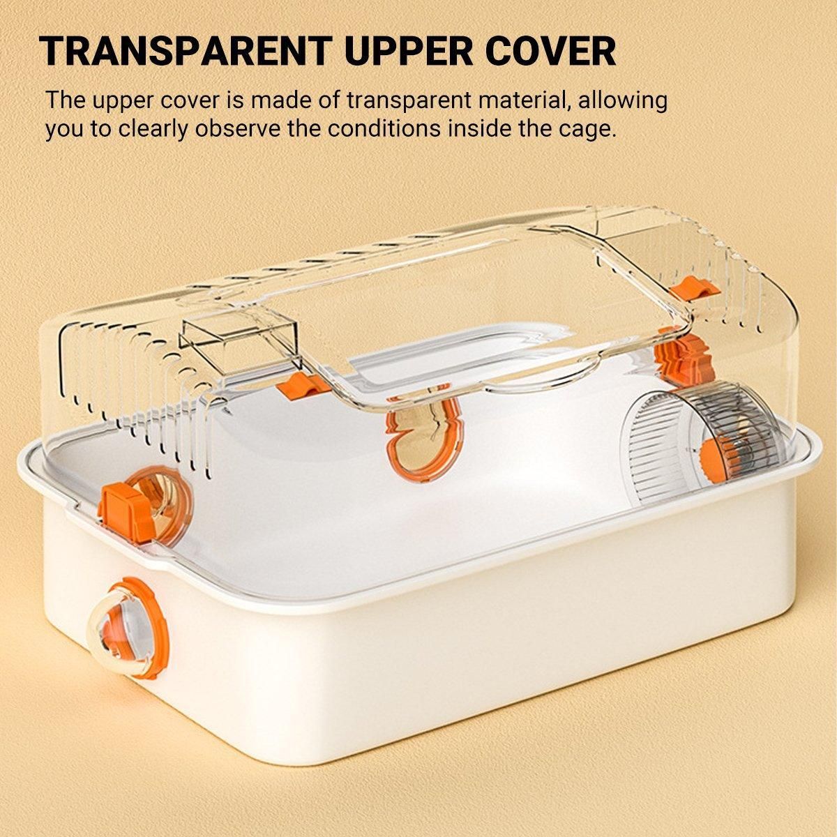 Acrylic Tunnel Hamster Cage Gold Wire Bite Proof Luxury Small Pet Habitat image 11