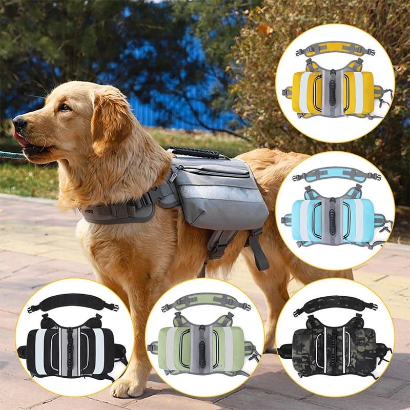 Self-Supporting Dog Backpack Vest with Dual Side Pockets – Hands-Free Canine…, Black image 2