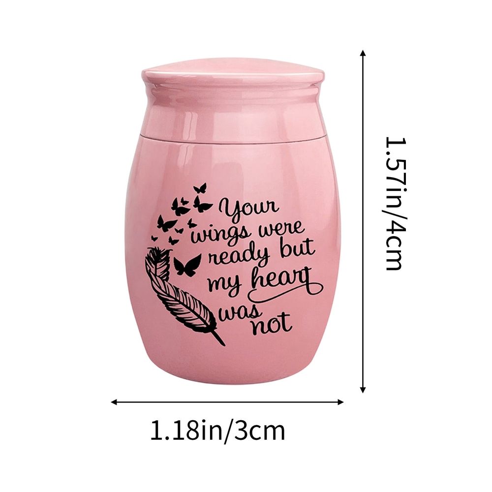Pink Memorial Pet Urn Stainless Steel Jar For Ashes Keepsake Container For Dog Cat… image 3