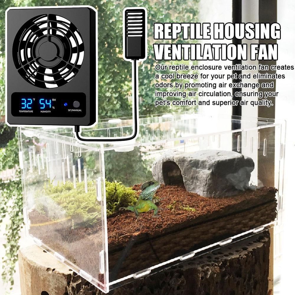 Smart Cooling Fan For Reptile Tank With LED Display Ventilation Fan For Reptile Terra… image 3