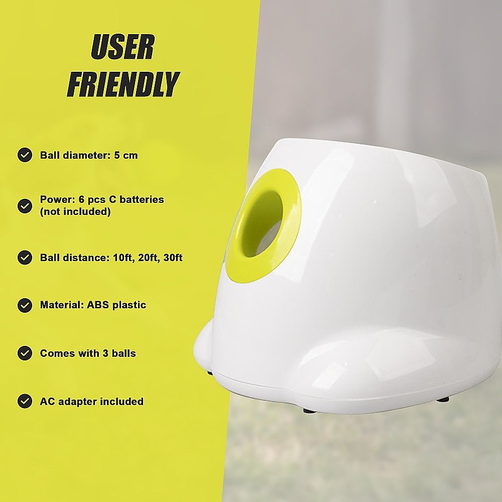 Dog Ball Launcher Thrower Automatic Tennis Fetch Throwing Machine 3 Balls image 12