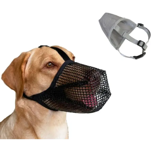 Dog Muzzle Soft Breathable Mesh With Adjustable Straps, XL