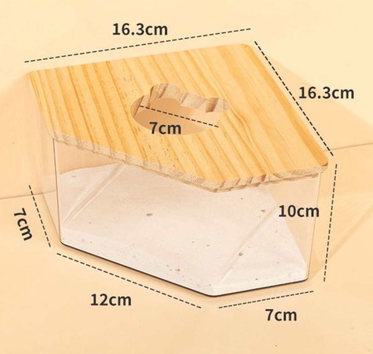 Sand Bath for Mice - Toilet Sand Bath - Dustbath for Rodents - Wooden Hamsters…, Small image 2