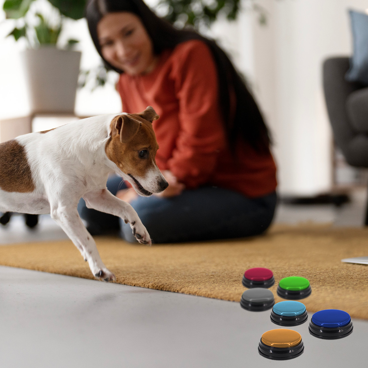 Tech4Pets 6-Pack Talking Buttons for Interactive Pet Communication image 3