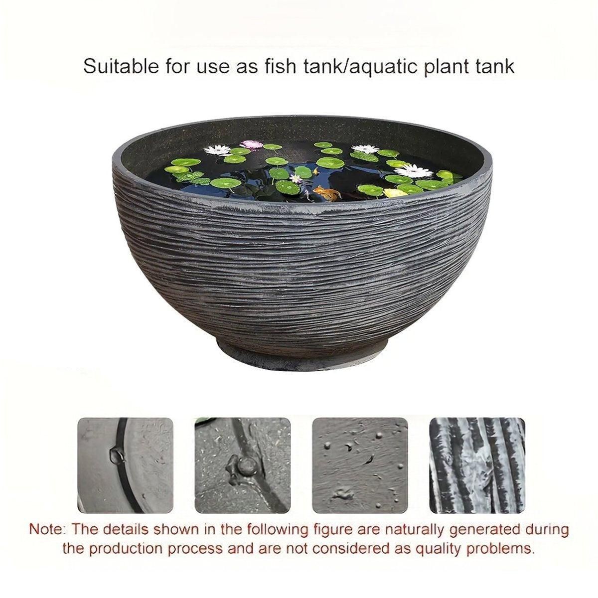 Ancient Fish Tank Lotus Flower Pot Water Lily Bowl Garden Decorative Planter image 7