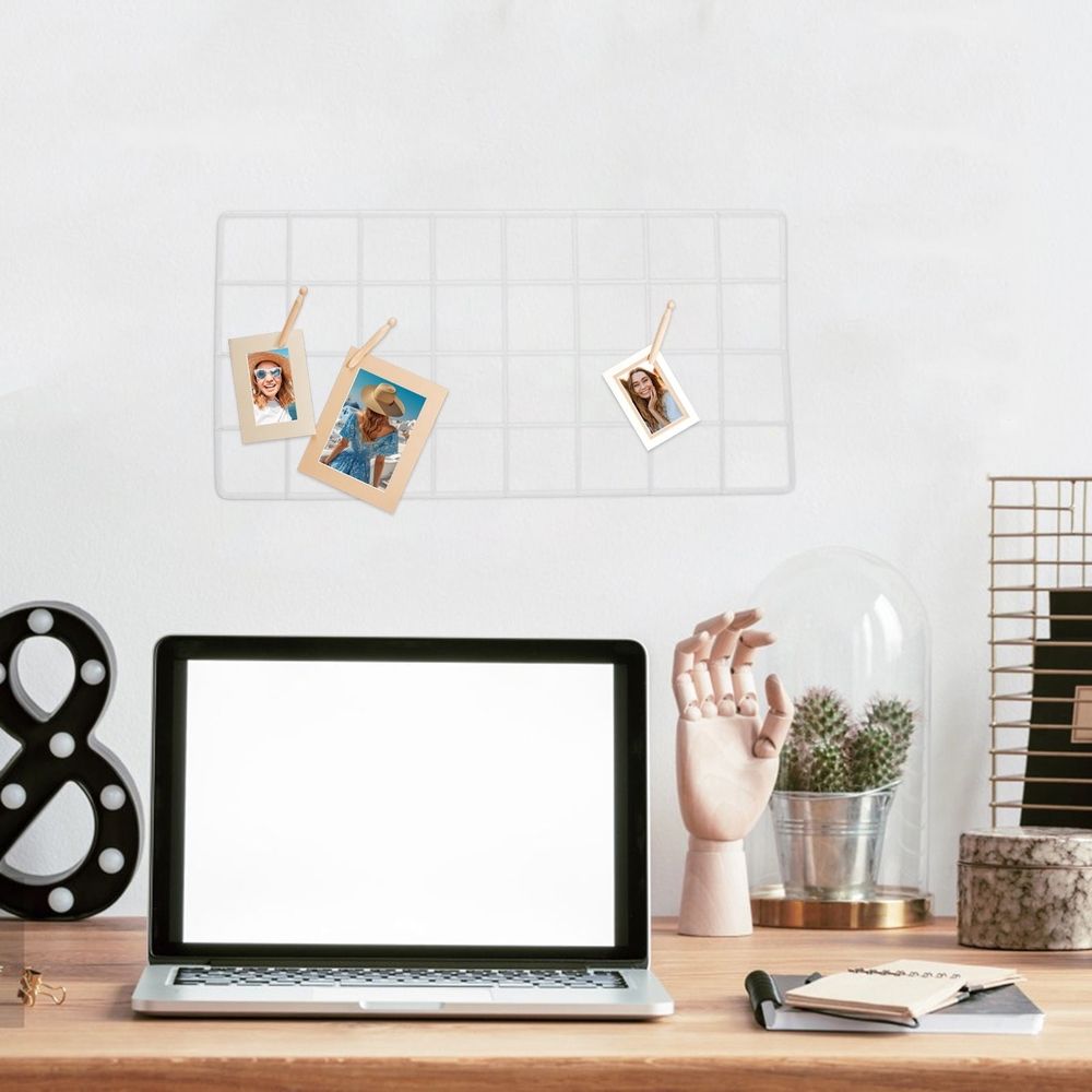 White Wire Wall Grid Panel image 3