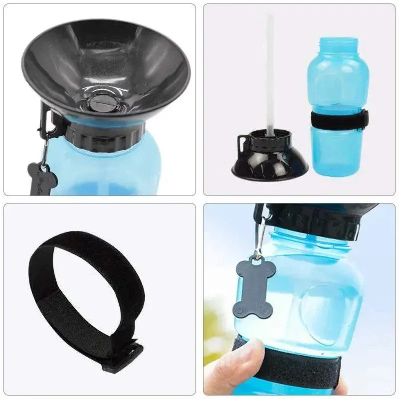 500Ml Dog Cat Water Drinking Bottle Detachable Travel Cup Portable Pet Feeder - Blue image 6