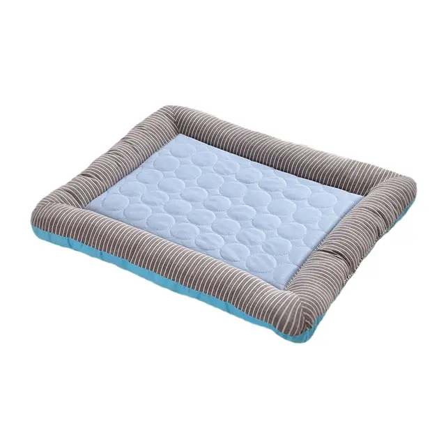 Pink Washable Ice Silk Cool Pet Bed For Dogs Cats Summer Portable Non Slip Cooling…
