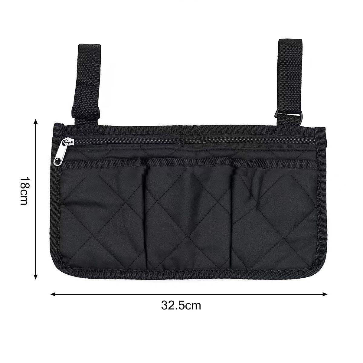 Wheelchair Side Bag, Black image 2