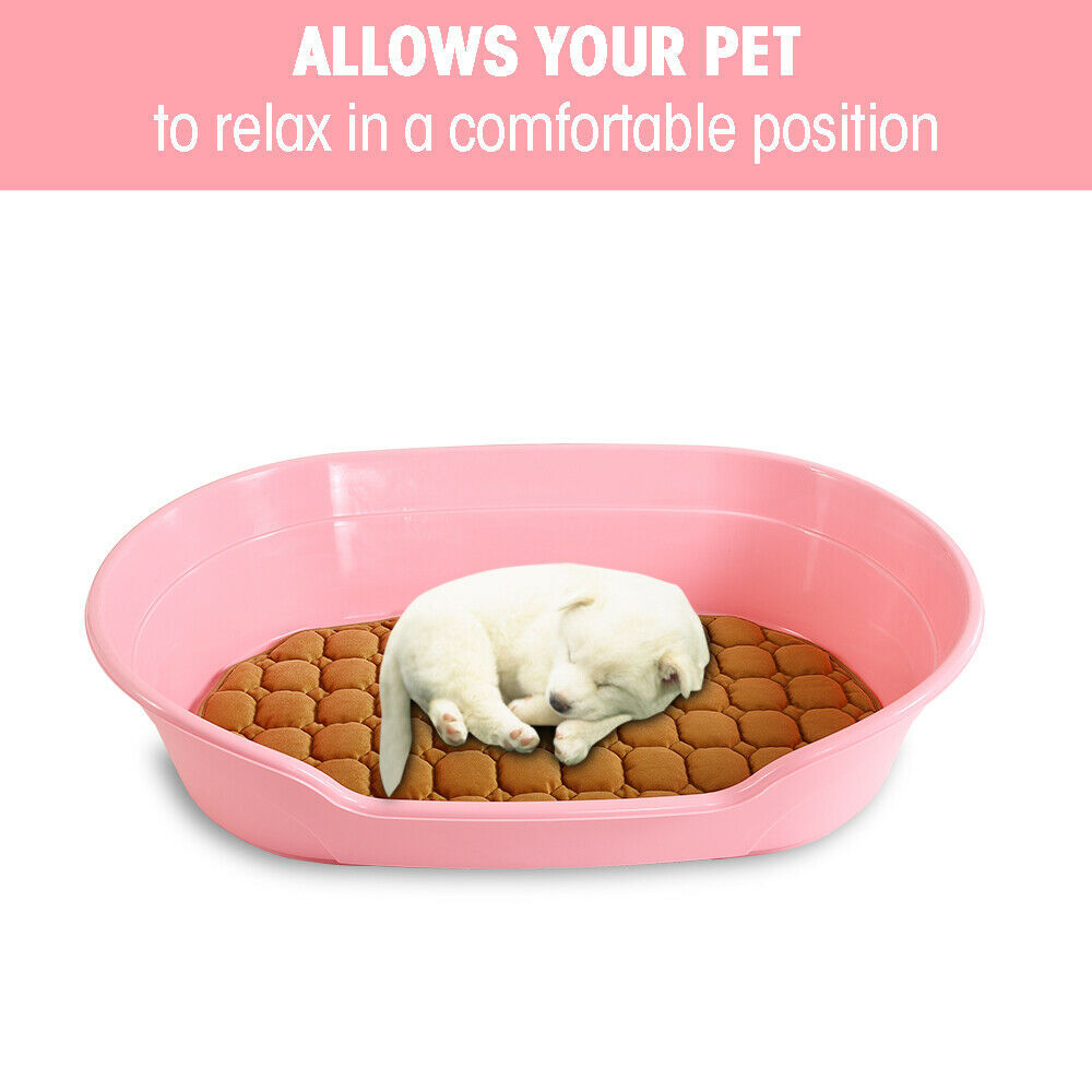 YES4PETS Pet Bed Small Plastic Dog Bedding Sleeping Resting Washable Basket Pink image 4