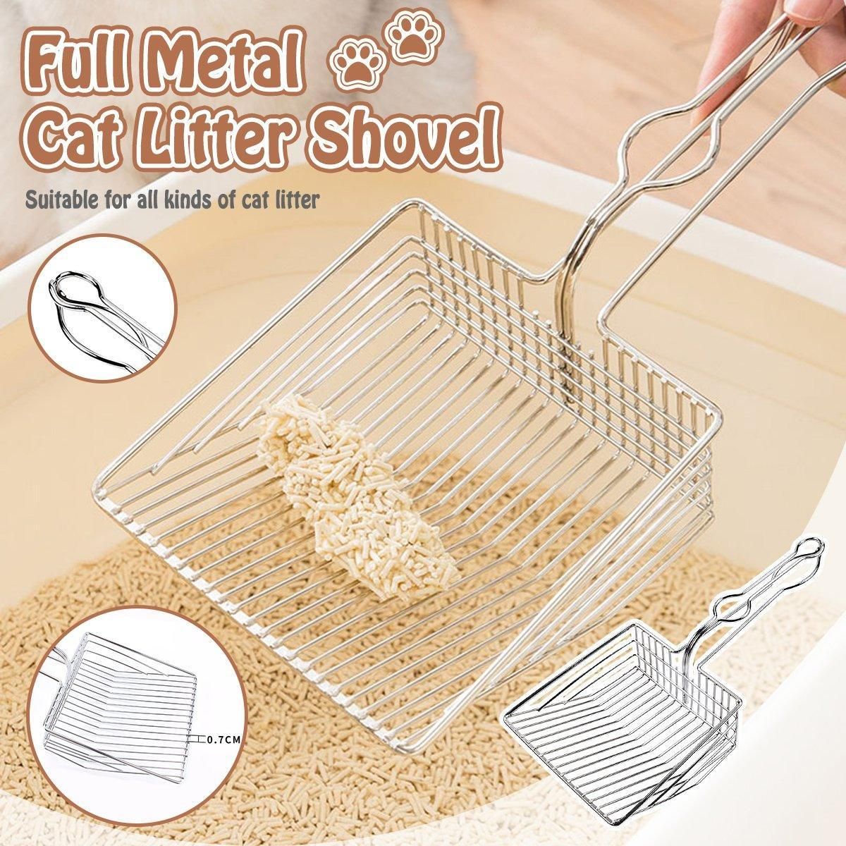 1-Piece Metal Cat Litter Scoop image 3