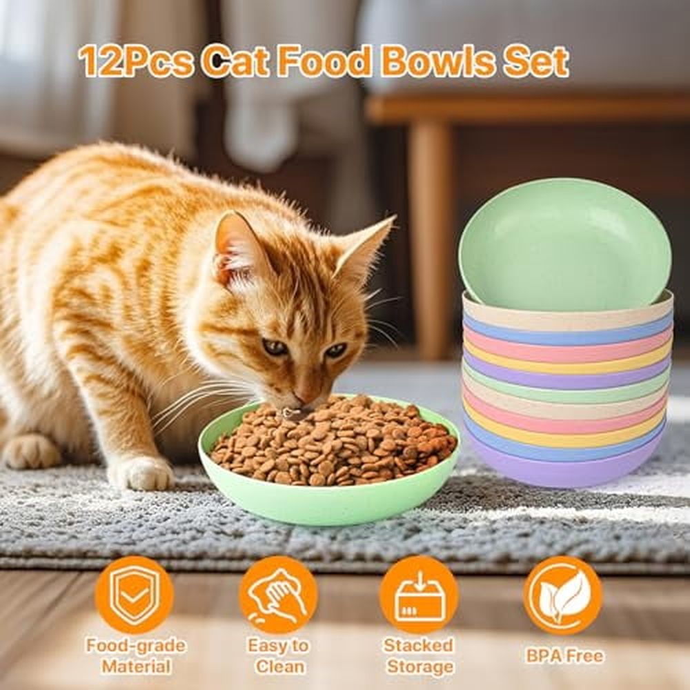 12 Pack Cat Food Bowl 5.7 Inch Cat Bowls image 4