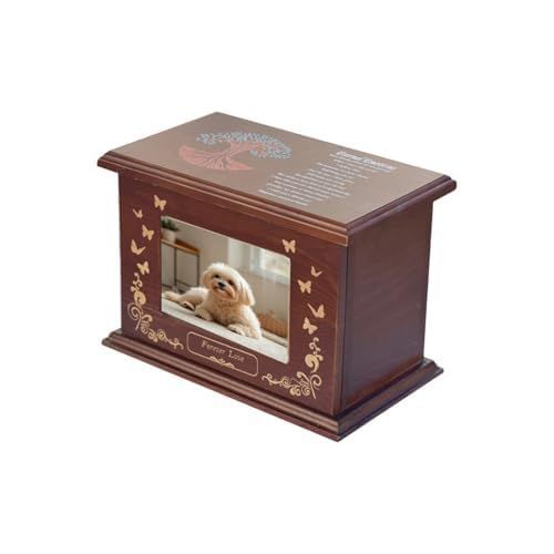 Pet Memorial Wooden Urn Box with Photo Frame, 28 image 3
