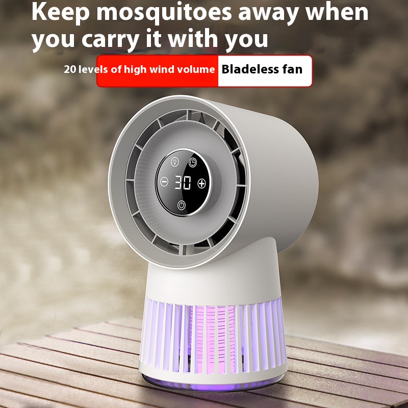 Portable Rechargeable Mosquito Killer Lamp with Adjustable Fan - 4800mAh Battery image 3