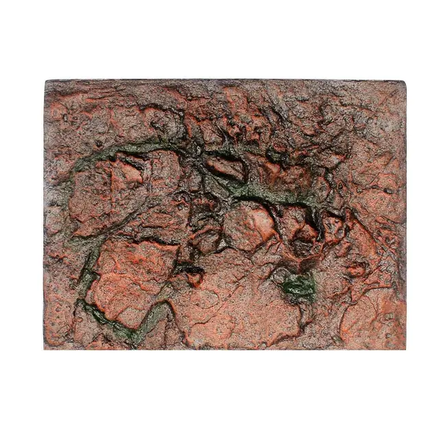 Pet Reptile Tank Board 3D Foam Backgrounds and Habitat Decoration 9 Styles - F