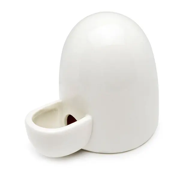 Drinking Water Feeder Ceramics Slient Bottle Waterer Automatic Small Pets for…, White