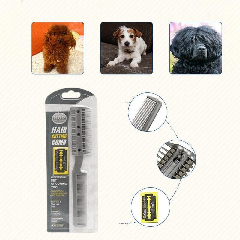 2 Sided Razor Clipper Comb Pet Hair Trimmer Grooming Cutter Dogs Cats Puppy image 7