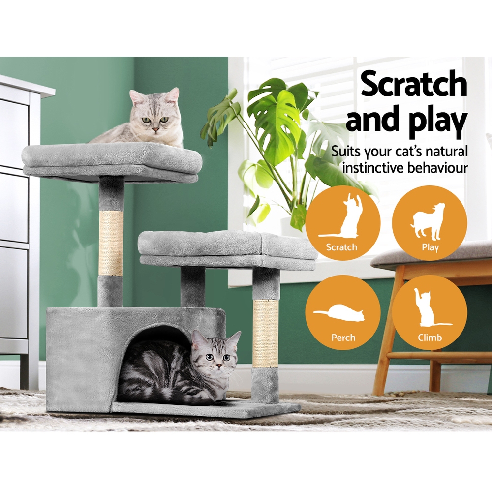 i.Pet Cat Tree 69cm Scratching Post Tower Scratcher Wood Condo House Bed Trees image 4