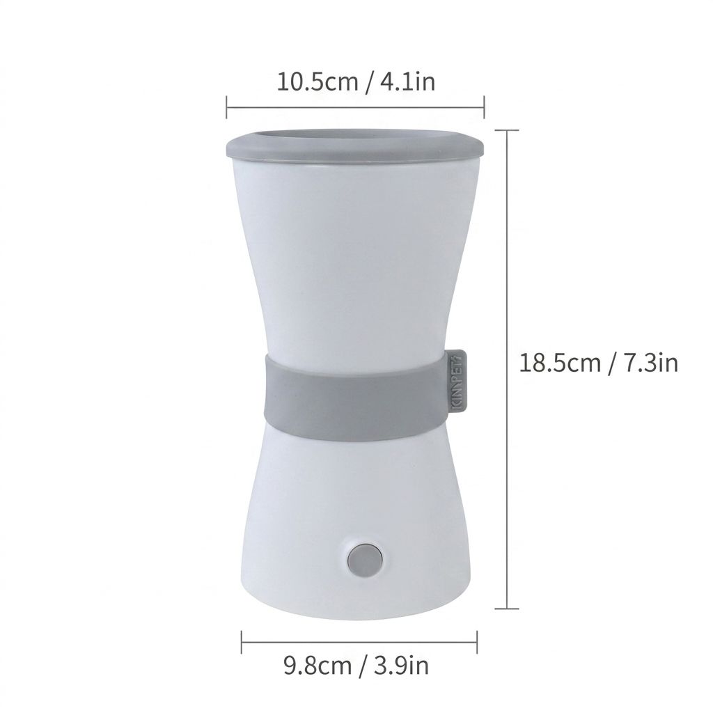 USB Rechargeable Electric Pet Paw Washer Cup – Automatic Dog Foot Cleaner with…, White image 2
