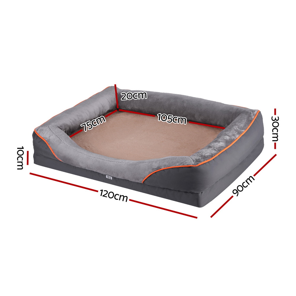 i.Pet Pet Bed Orthopedic Washable Dog Bed Plush Fleece Sofa Cushion Mat image 2
