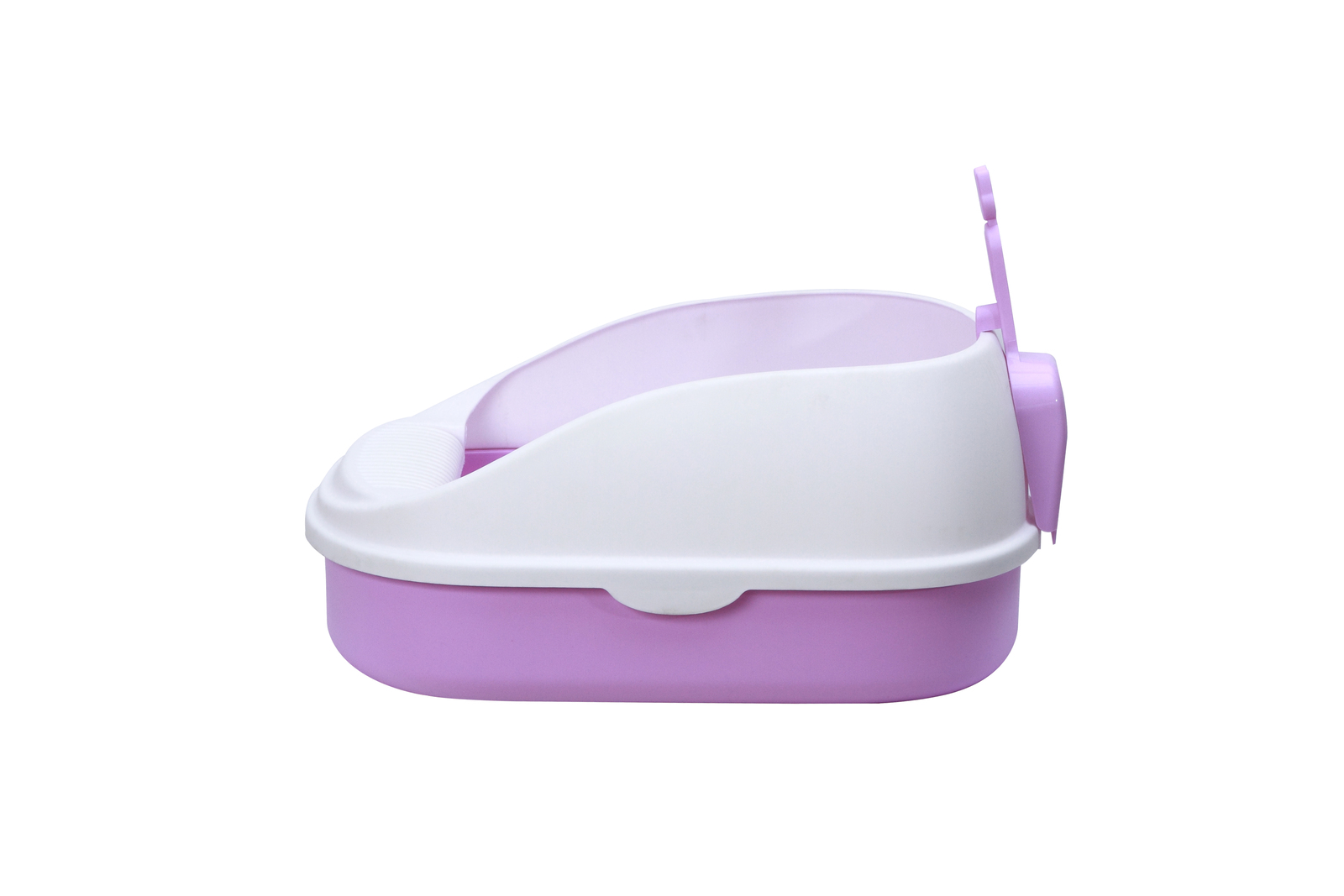 YES4PETS Medium Portable Cat Toilet Litter Box Tray with Scoop Purple image 2
