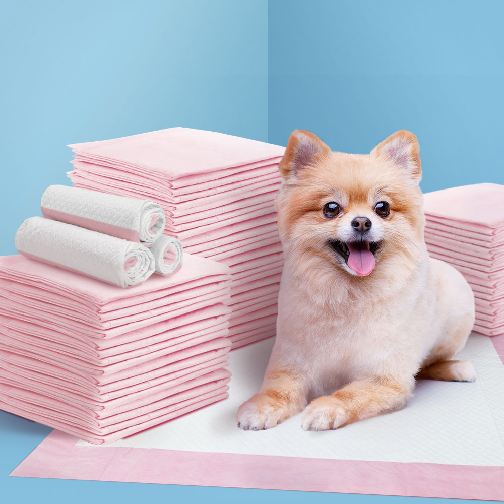 i.Pet Pet Training Pads 400pcs 60x60cm Puppy Dog Toilet Pee Indoor Super Absorbent Pink image 8
