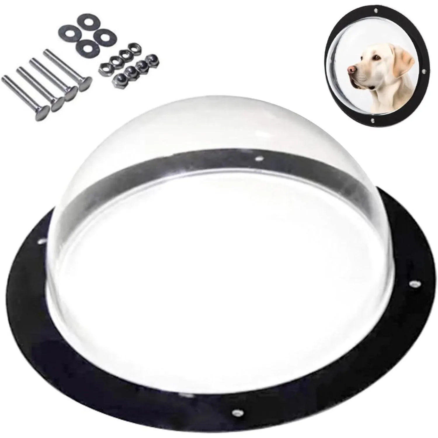 Dog Porthole Window Round Transparent for Fence Pet Peek Look Out Durable Dome image 6