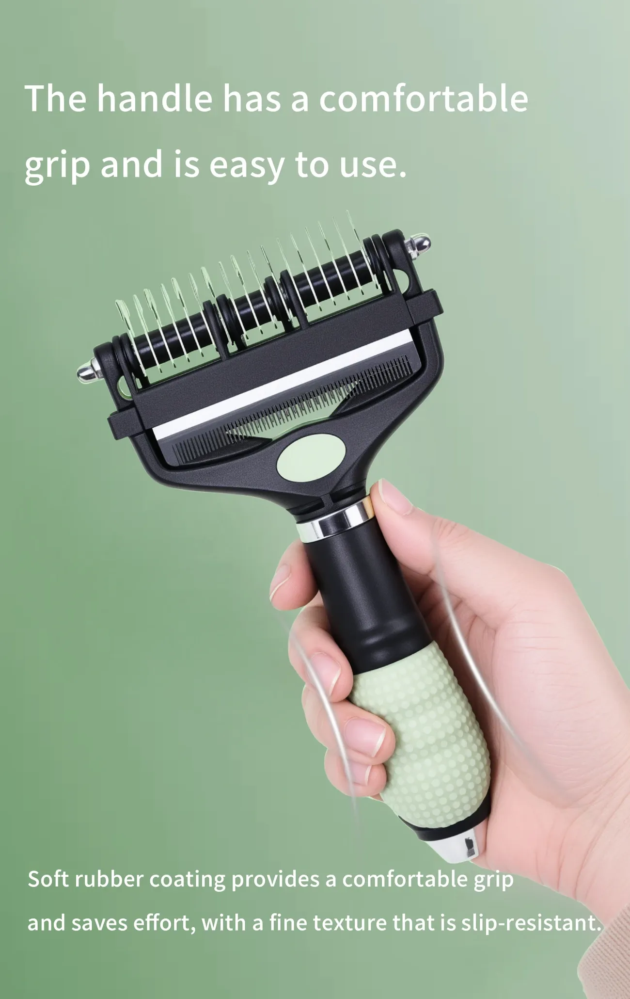 3-in-1 Pet Dematting & Deshedding Comb – Coarse Dematting, S image 11