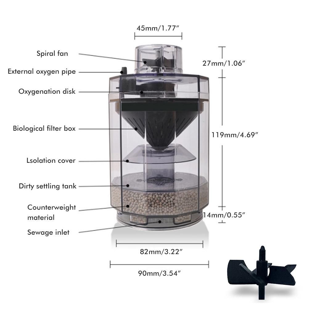 Fish Poop Collector Fish Tank Waste Collector Automatic Filter Aquarium Cleaning Tool image 2