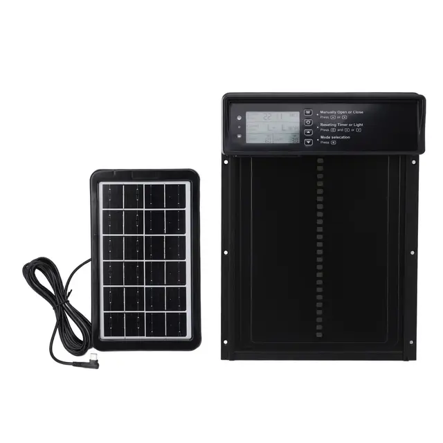 Automatic Chicken Coop Door Solar Powered IP45 Waterproof Aluminum Alloy Auto Chicken…
