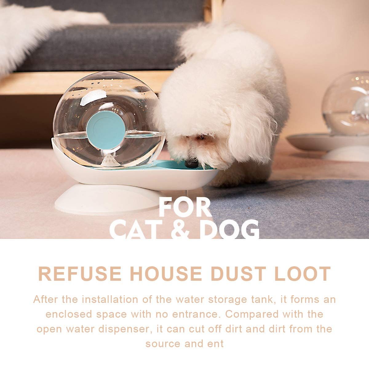 Cat Dog Water Dispenser Automatic Water Drinking Fountain for Small or Medium Size… image 2