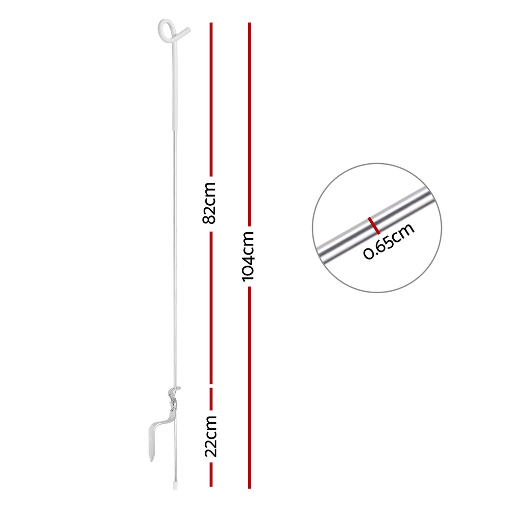 Giantz 20x Electric Fence Pigtail Posts Steel Tape Fencing image 2