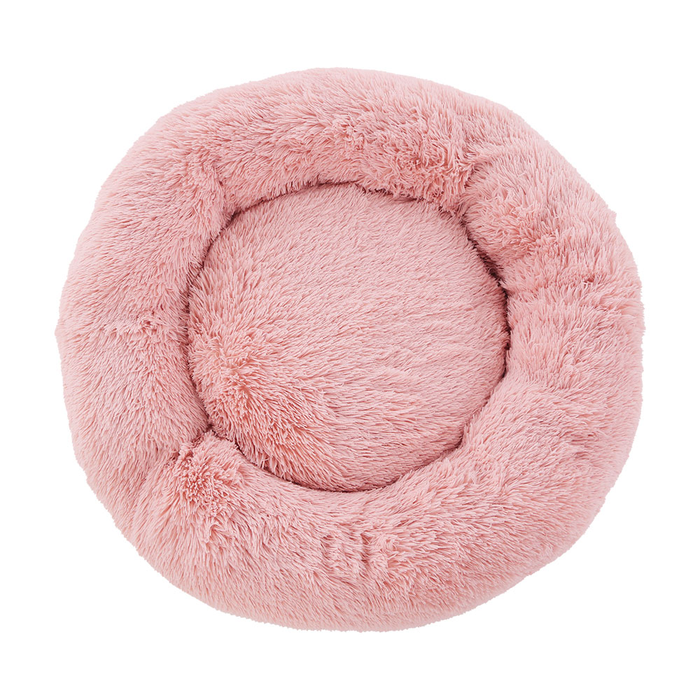 i.Pet Pet Bed Dog Cat 90cm Large Calming Soft Plush Pink image 3
