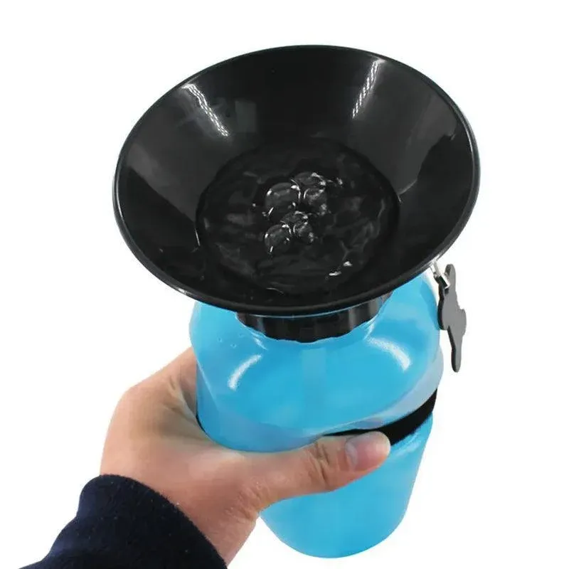 500Ml Dog Cat Water Drinking Bottle Detachable Travel Cup Portable Pet Feeder - Blue image 4