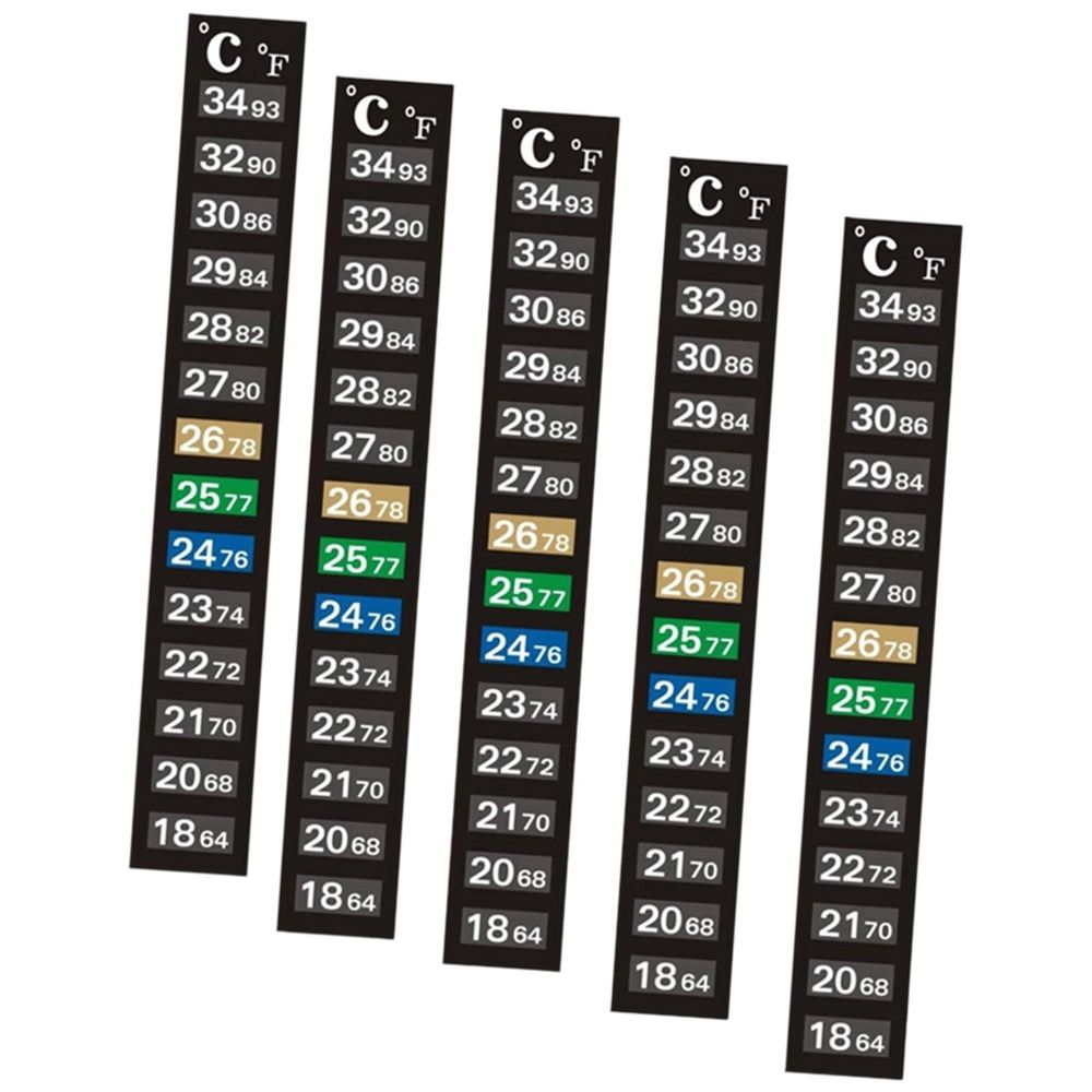 5x Aquarium Thermometer Strips