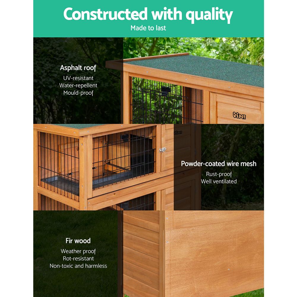 i.Pet Rabbit Hutch Chicken Coop 91.5cm x 45cm x 82cm Chicken Coop Large Wooden House… image 6
