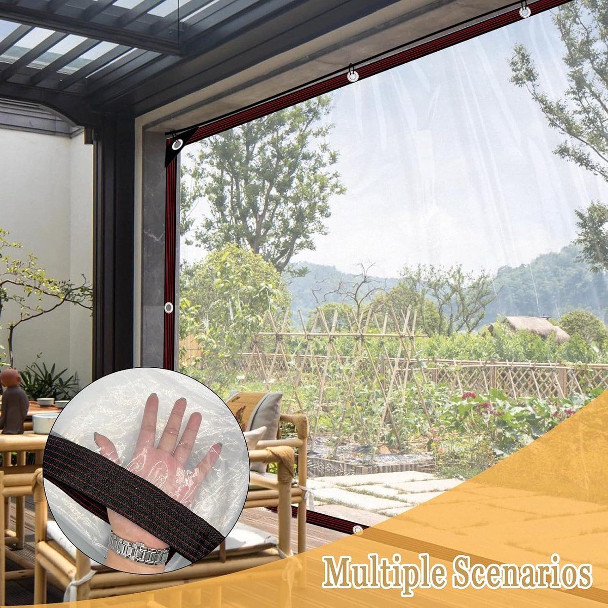 Transparent PVC Tarpaulin, M image 5