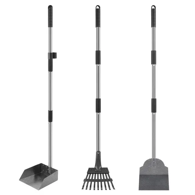 Dog Pooper Scooper Tray Shovel & Rake Kit
