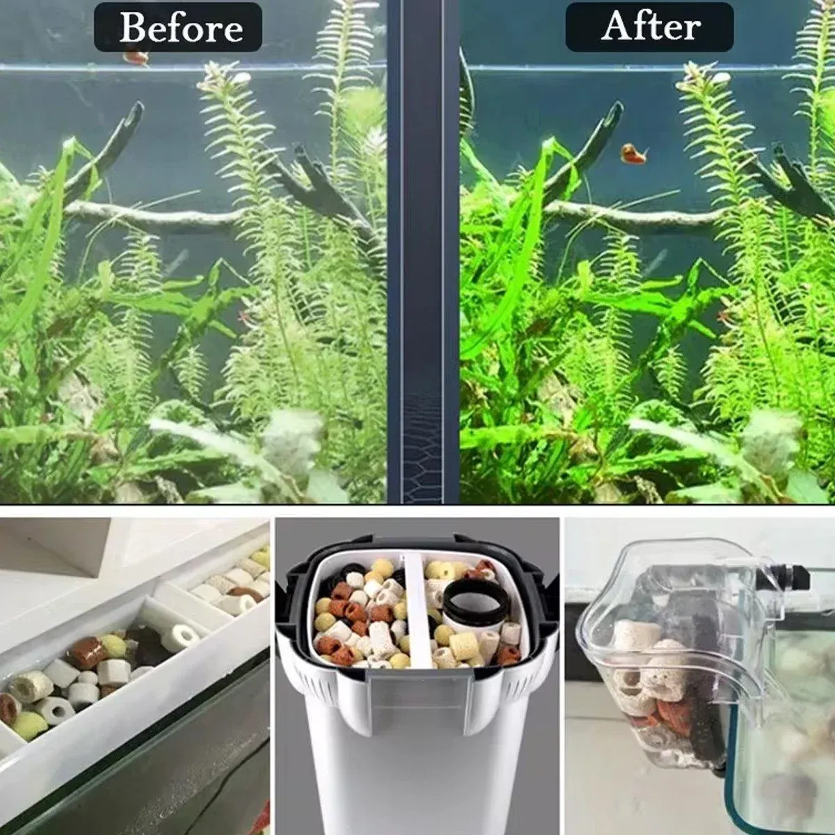 500g Fish Tank Water Filter Media Aquarium Filtration Material Sponge Pad - Bio-Beads image 10