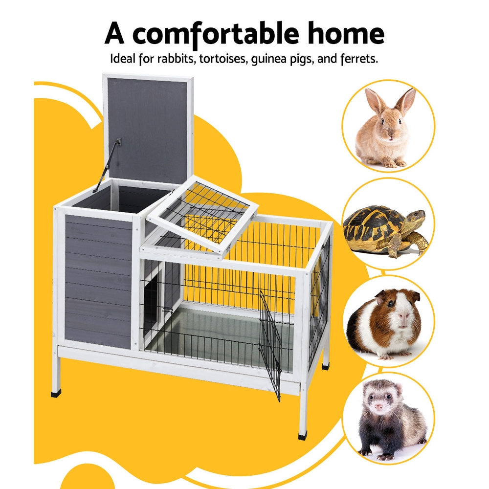 i.Pet Rabbit Hutch Chicken Coop 97cm x 49cm x 86cm Chicken Coop Large Run Wooden… image 4