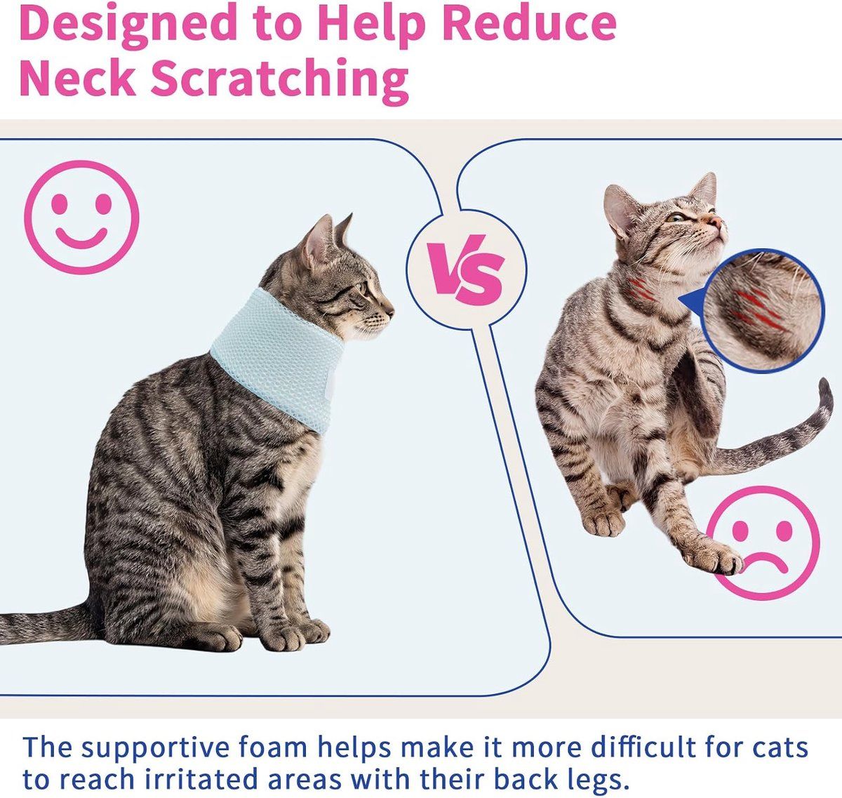 2-piece protective collar for cats against scratching - Neck protection for cats… image 6